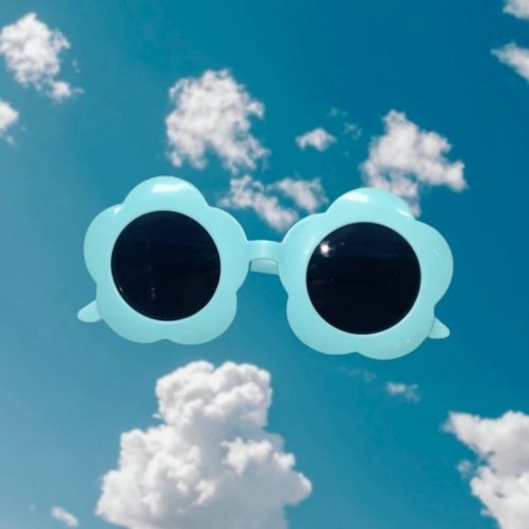 Blue Flower Power Sunglasses - Picture 3 of 11